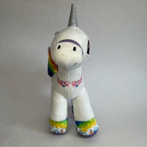 NWT White Magical Unicorn Pony With Rainbow Wings Purple Hair - Picture 5 of 12